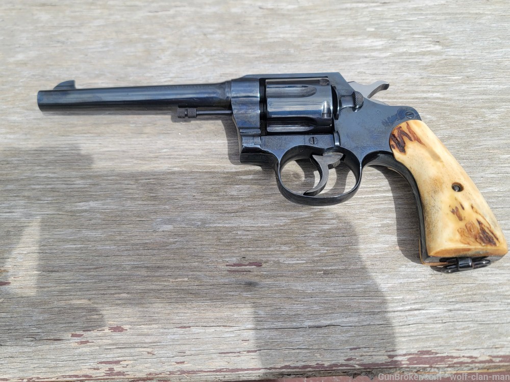Gorgeous Colt New Service 38 SPL with Custom Stag Grips-img-24