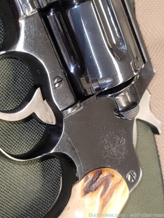 Gorgeous Colt New Service 38 SPL with Custom Stag Grips-img-1