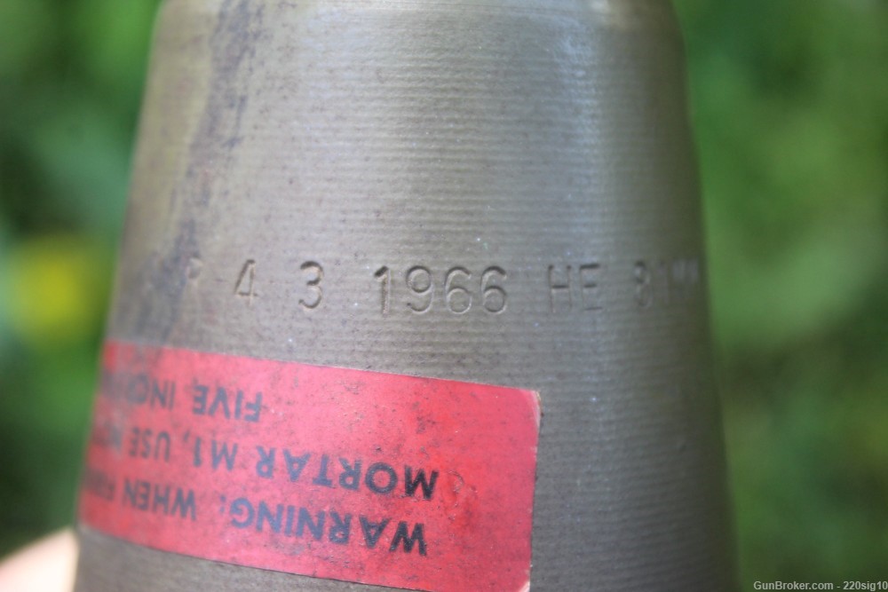 Inert 81MM 81 MM Mortar Vietnam Era 1966-img-13
