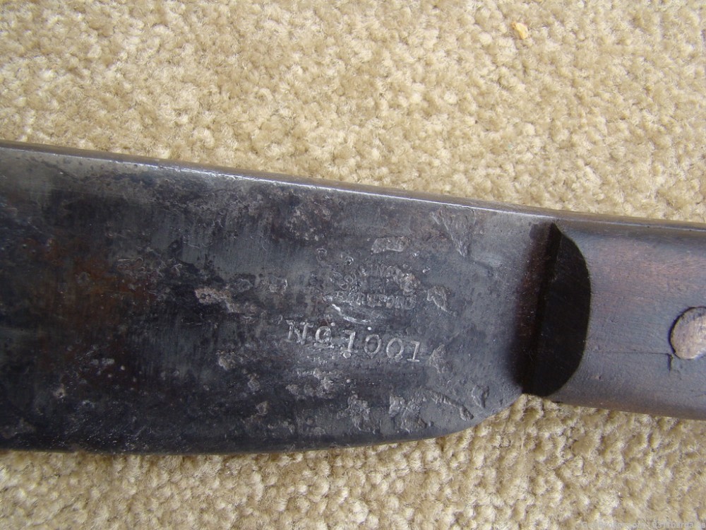 U.S.M.C  square tip entrenching tool & machete Collins 1001 WW1 & WW11-img-2