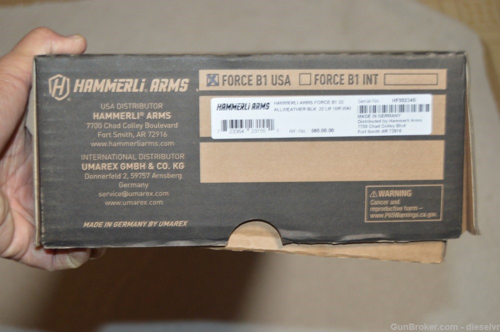 In Box Hammerli Force B1 22LR 10-22 Mags. Threaded Straight Pull-img-19