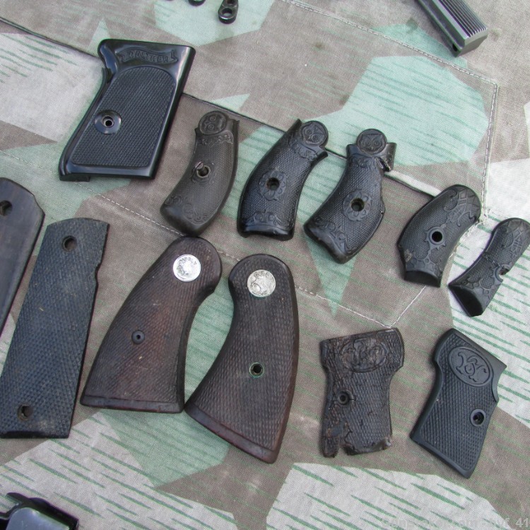 WWII K98 Sling BUNCH Of Parts 1911 1911A1 Revolver 22LR Walther P1 Grip Mag-img-88