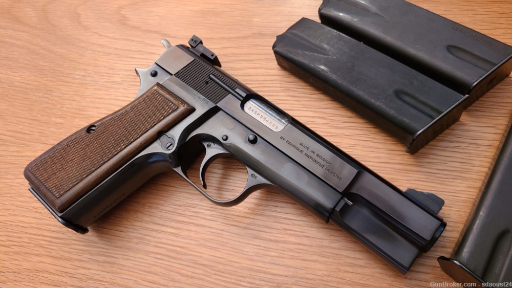 1985 Browning Hi-Power 9mm w/ 4 Mags-img-0