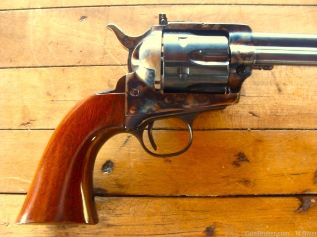 18" Barrel 1873 SAA Colt 45 Italian Color Case Adj. Sight Unfired No Res-img-1