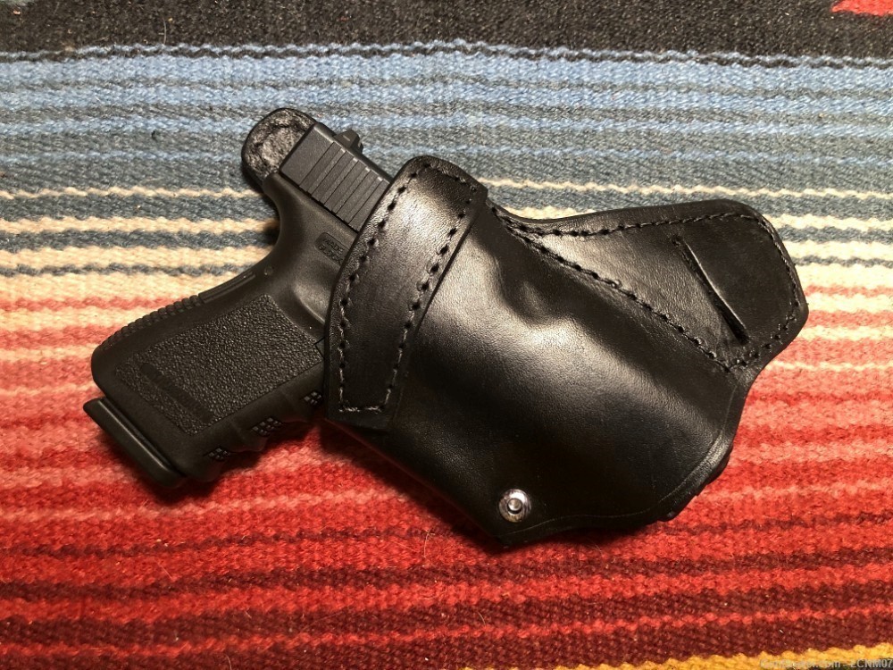 Leather Open Top Cross Draw Holster Fits Glock 17 19 22 23 45 48-img-3
