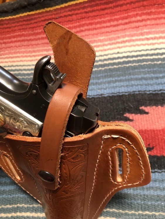 Leather Pancake Holster fit Colt Kimber Springfield Ruger RIA Model 1911 -img-1