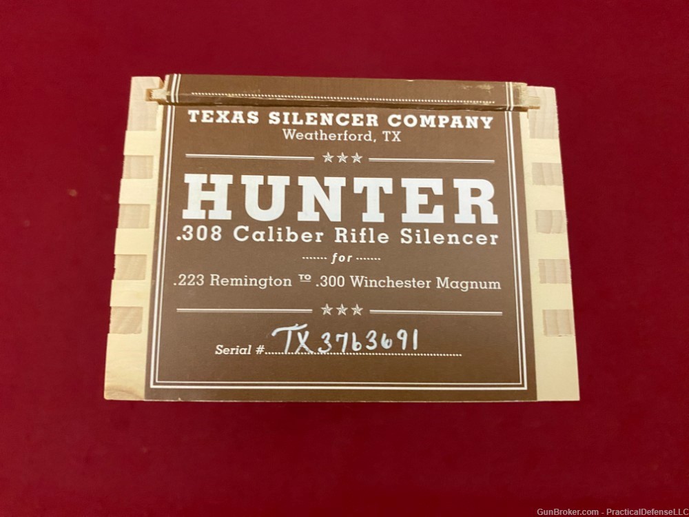 New Texas Silencer Hunter 300 mag Direct Thread 5/8x24 Silencer, wooden box-img-30
