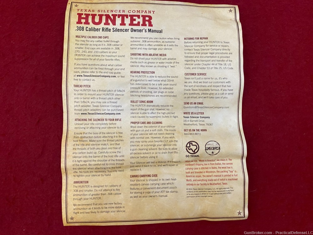 New Texas Silencer Hunter 300 mag Direct Thread 5/8x24 Silencer, wooden box-img-19
