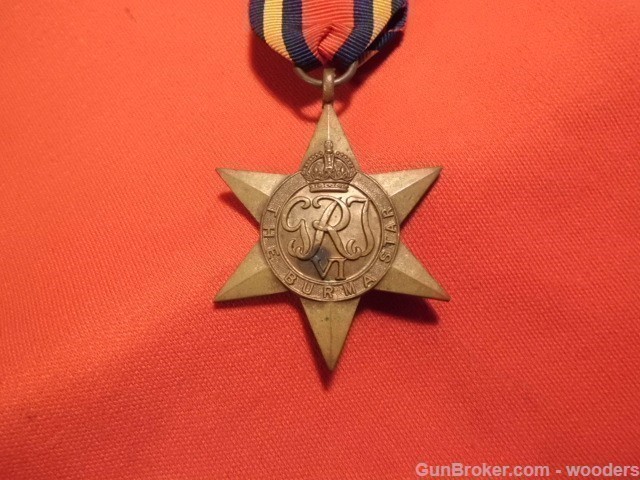The Burma Star WW2 British Medal with Ribbon Pin United Kingdom Pacific-img-0