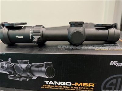 LIKE NEW - Sig Sauer TANGO-MSR 1-10x26mm FFP w/Cantilever & 34mm ALPHA-MSR 