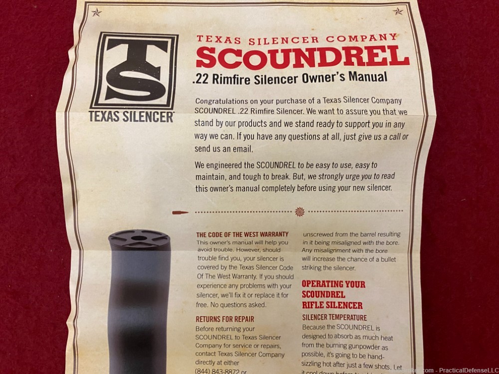 New Texas Silencer Scoundrel .22 Rimfire Silencer, rated for all rimfires  -img-18
