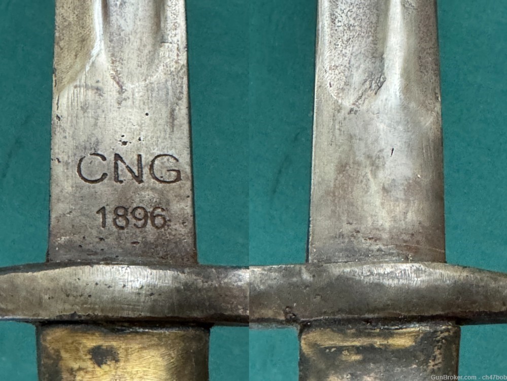 1871 GERMAN PRUSSIAN BAYONET CNG 1896 Marked broken quillon-img-0