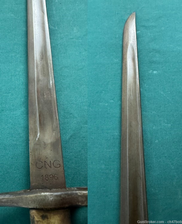 1871 GERMAN PRUSSIAN BAYONET CNG 1896 Marked broken quillon-img-5