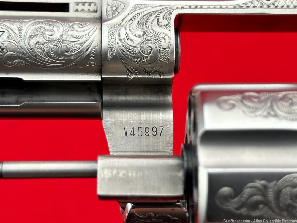 RARE 1979 Colt Python 6” Satin Nickel |* WELDON LISTER MASTER ENGRAVED*-img-30