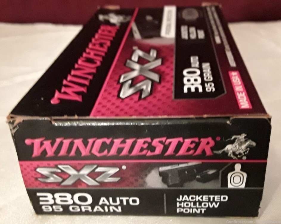 Winchester SXZ 380 AUTO 95 Grain JHP Total 43 Centerfire Cartridges-img-1