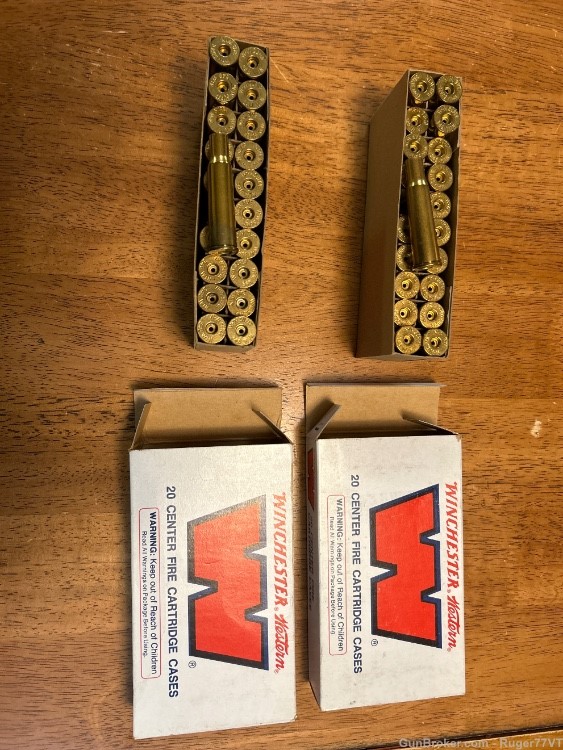 348 Winchester brass w-w-super 40 pieces New -img-3