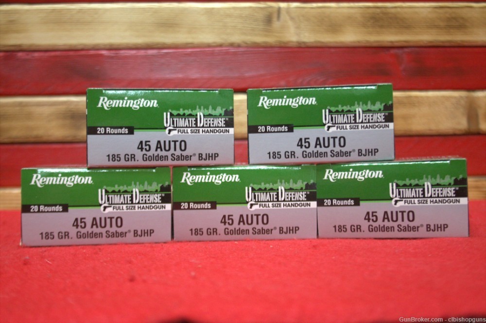 Remington Ultimate Defense .45 Auto 185 Grain  100 rnds 45acp  ammo-img-0