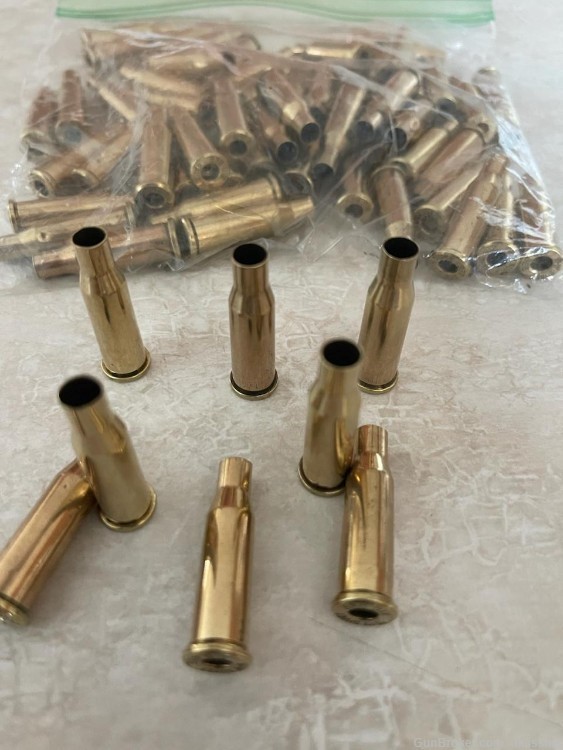 218 Bee Brass 60 Cleaned FL resized, deprimed and ready to load.  -img-0