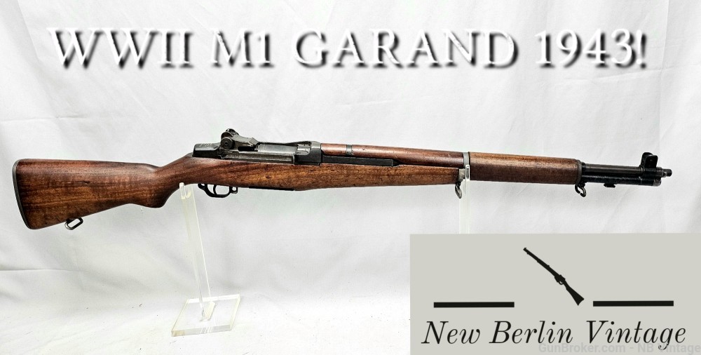 M1 Garand WWII M1-Garand CMP Service Grade Garand M1 1943 ORIGINAL BARREL!-img-0
