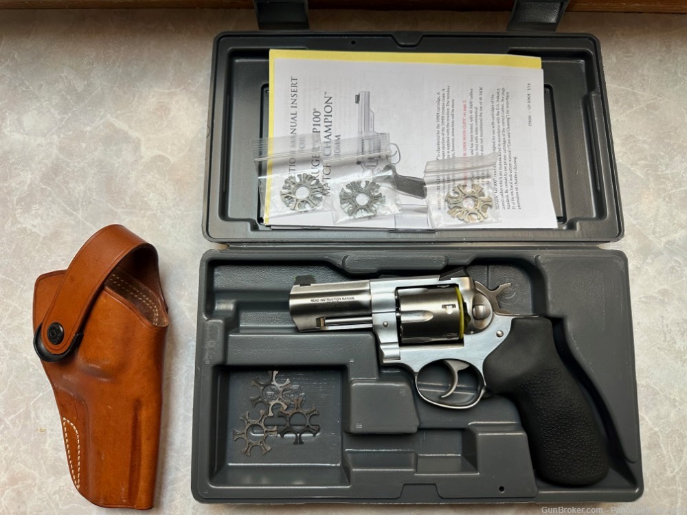 Ruger GP100 Match Champion 10MM Factory box, paperwork and moon clips-img-0