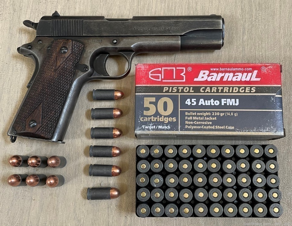Barnaul .45 ACP 230 Grain FMJ with poly-coated case - 100 RDS-img-0