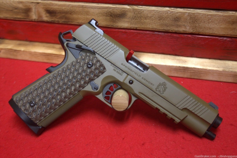 Springfield 1911 TRP .45 ACP 5" Barrel Tritium rail version brand new FDE-img-3