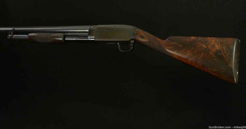 Winchester Model 12 Black Diamond Trap solid rib 12 gauge -img-4