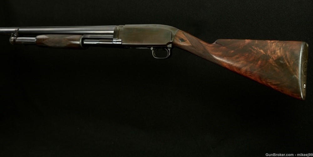 Winchester Model 12 Black Diamond Trap solid rib 12 gauge -img-2