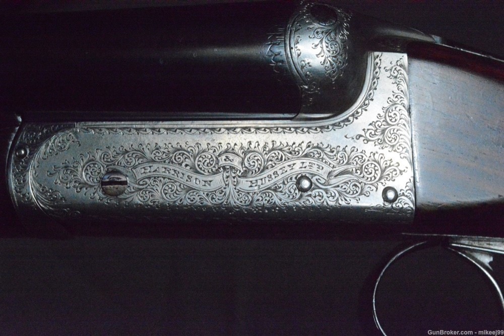 Harrison & Hussey Best Boxlock ejector 12 bore very fancy 3" heavy game gun-img-1