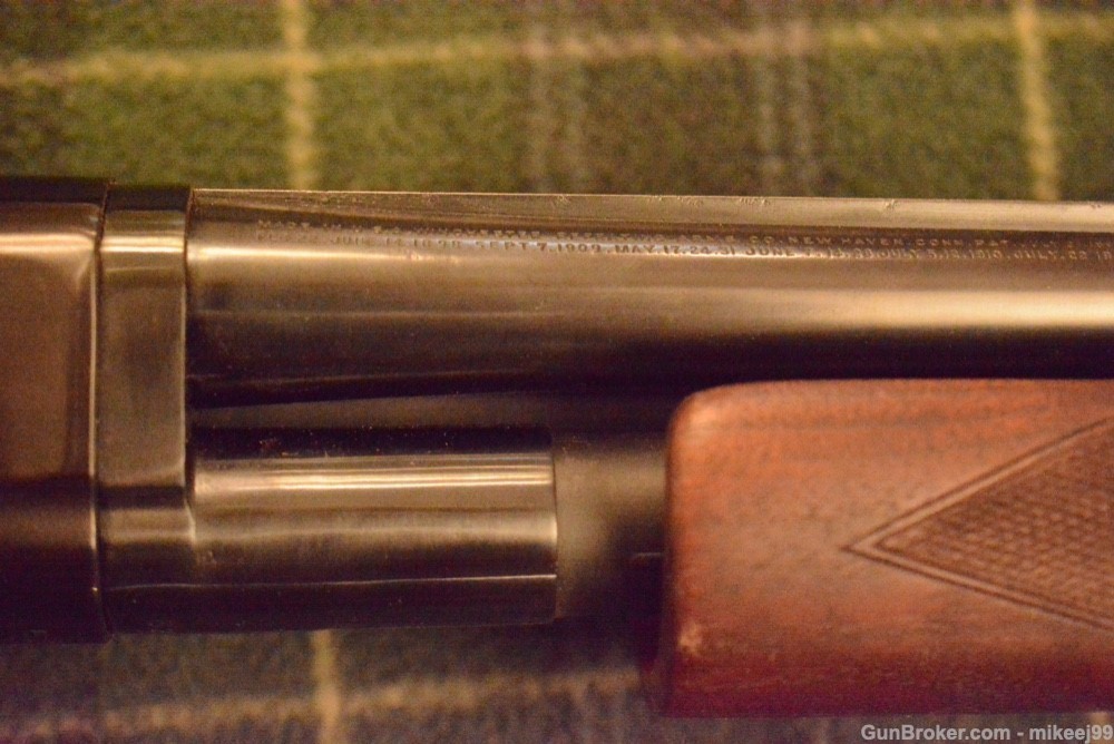 Winchester model 12 20 gauge 1930 solid rib with AA straight grip wood-img-14