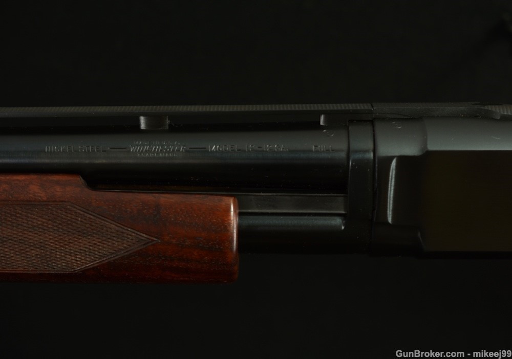 Winchester Model 12 Black Diamond trap 2 pin milled rib 12 gauge-img-12