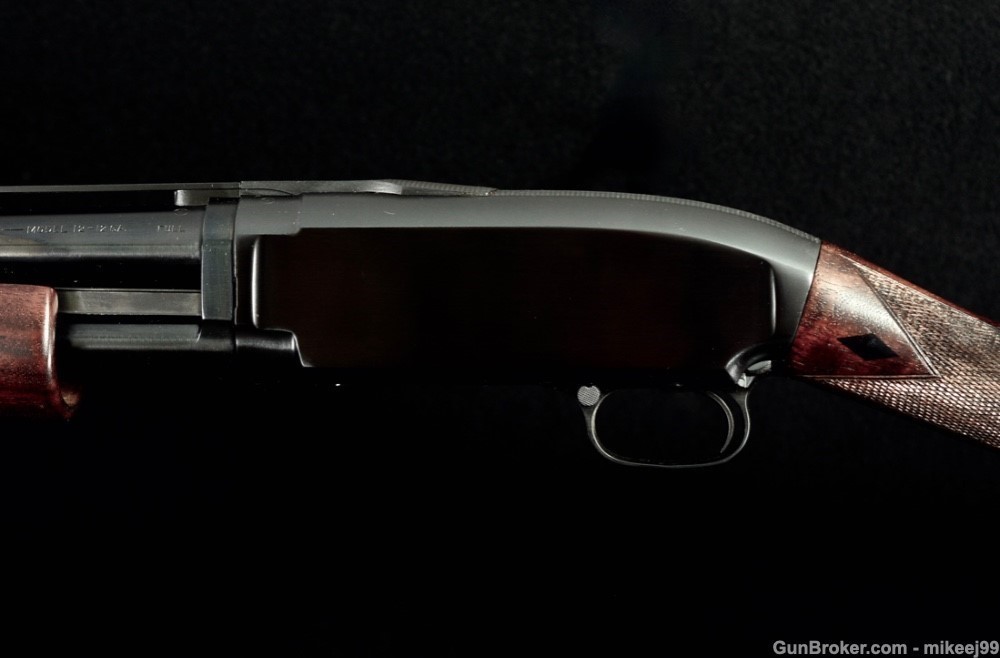 Winchester Model 12 Black Diamond trap 2 pin milled rib 12 gauge-img-3