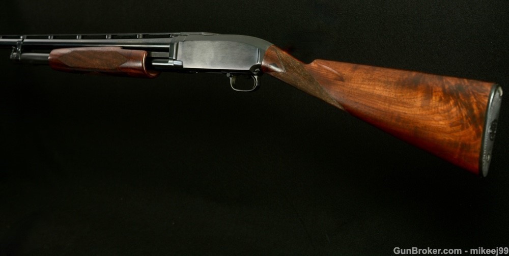 Winchester Model 12 Black Diamond trap 2 pin milled rib 12 gauge-img-0