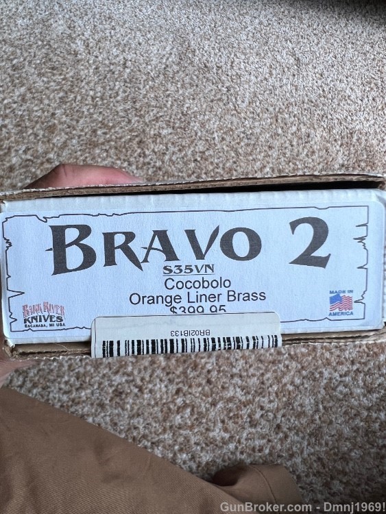 Bark river knives, bravo 2 cocobolo, orange liner brass-img-2