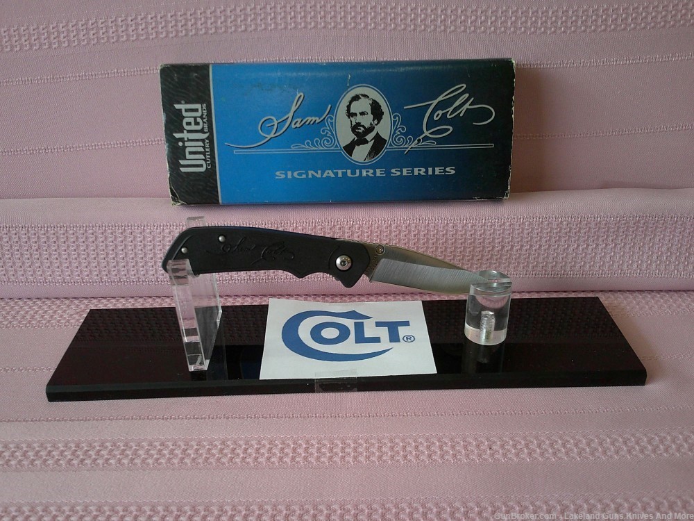 Uber Rare Disc. Colt Signature Series Peacemaker Knife with Box & Sleeve!-img-3