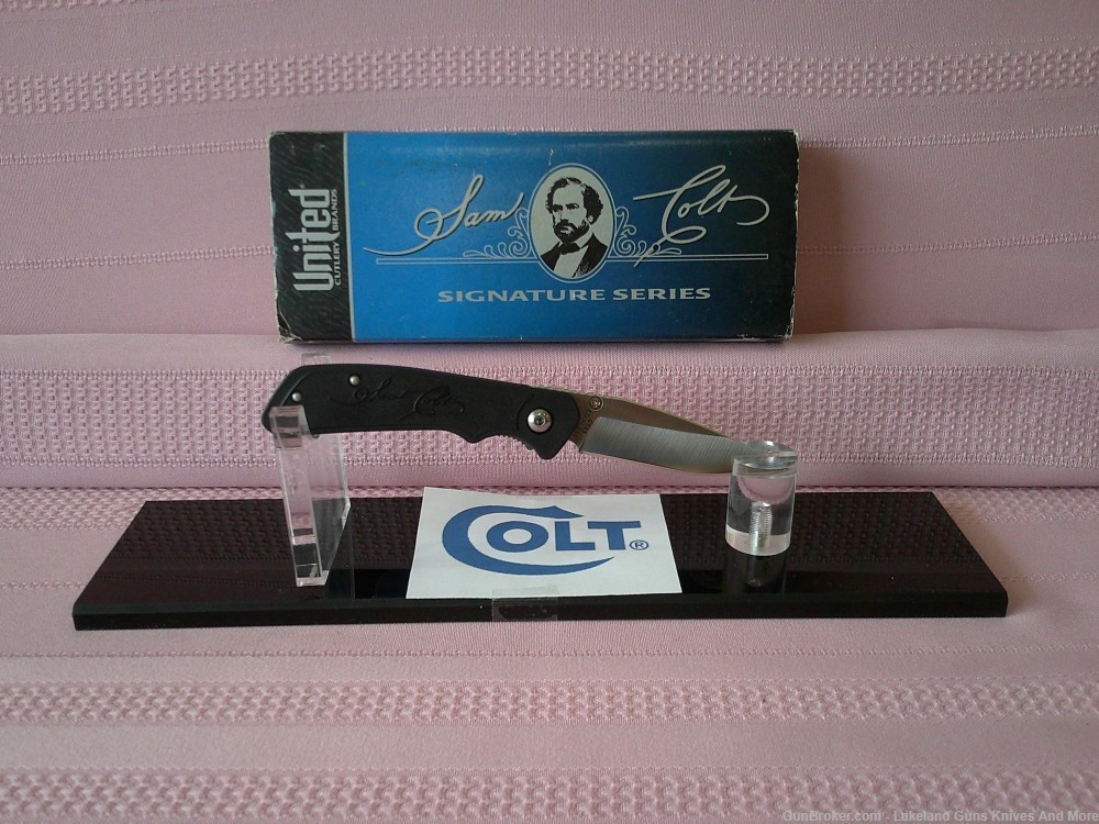 Uber Rare Disc. Colt Signature Series Peacemaker Knife with Box & Sleeve!-img-4