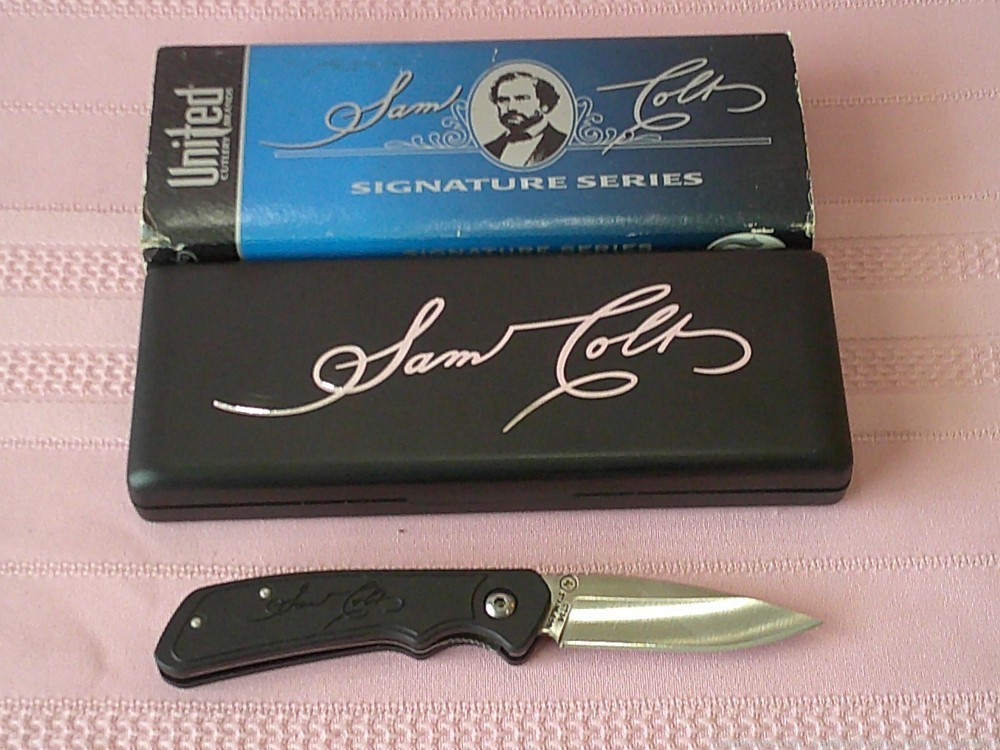 Uber Rare Disc. Colt Signature Series Peacemaker Knife with Box & Sleeve!-img-8
