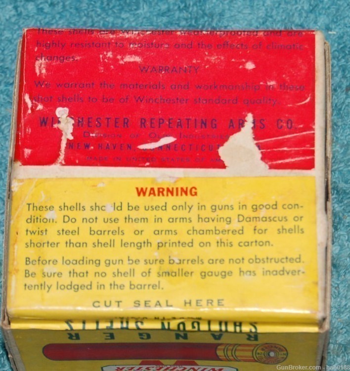 Rare Vintage Sealed 2 Piece Box of Winchester Ranger 24 Ga Shotgun Shells-img-3