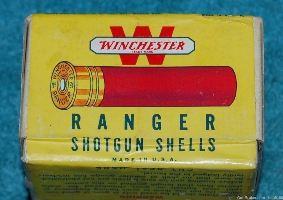 Rare Vintage Sealed 2 Piece Box of Winchester Ranger 24 Ga Shotgun Shells-img-4