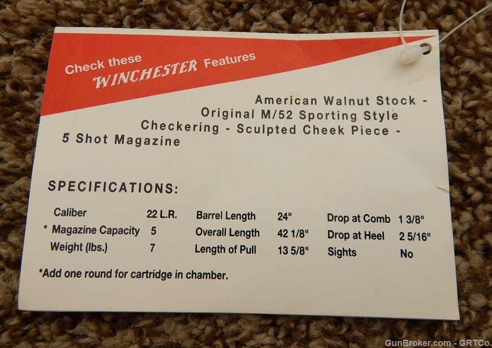 Winchester 52-B Bolt Action Rifle - .22 LR - 1998-img-51