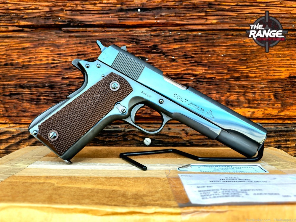 Like New 1948 Colt Super 38 Automatic 9rd High Polish Blue .38 Super 1911-img-0