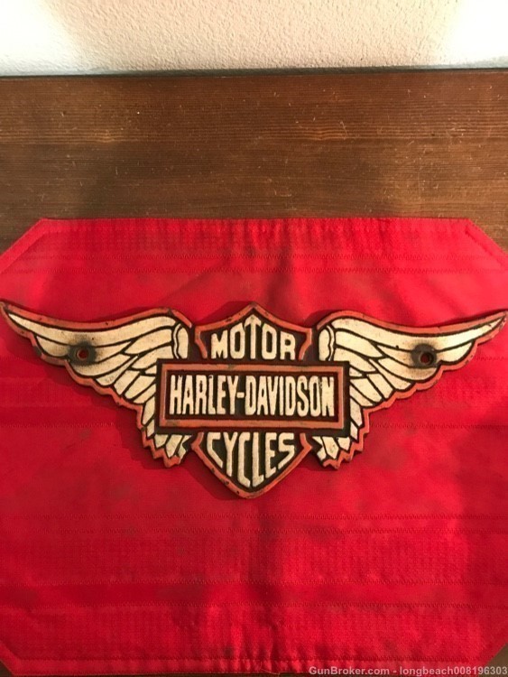 1940’s Harley Davidson Motor Cycle Plaque (Car Collectibles, WW2 US, German-img-0