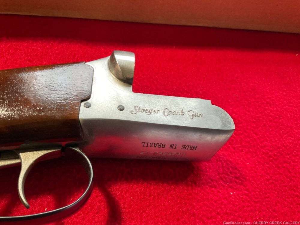 Vintage new STOEGER COACH 12g SXS shotgun 20” barrel Brazil cowboy gun 12 -img-1