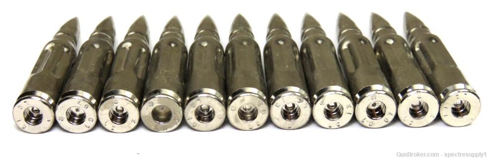 LOT OF 10 Lake City Nickel Plated .308 WIN Fluted Dummy Rounds 7.62 NATO-img-1