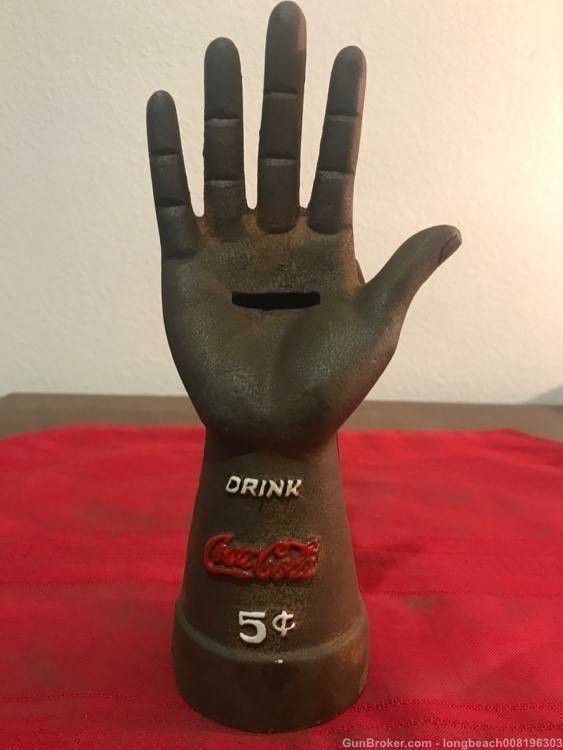 1920’s Coca Cola Hand Iron Bank (Coke, WW2 US, German, Japanese, Russian)-img-0