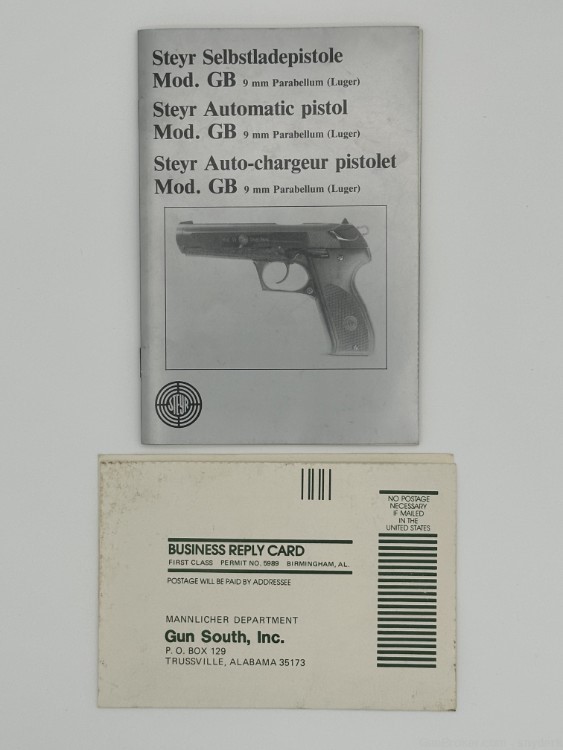 Steyr GB 9mm Pistol with Original Box and Accessories-img-7