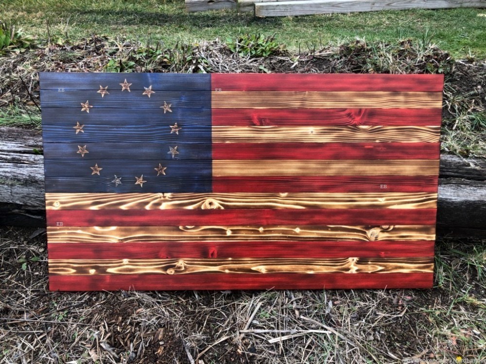 Handmade Rustic Betsy Ross Flag-img-0