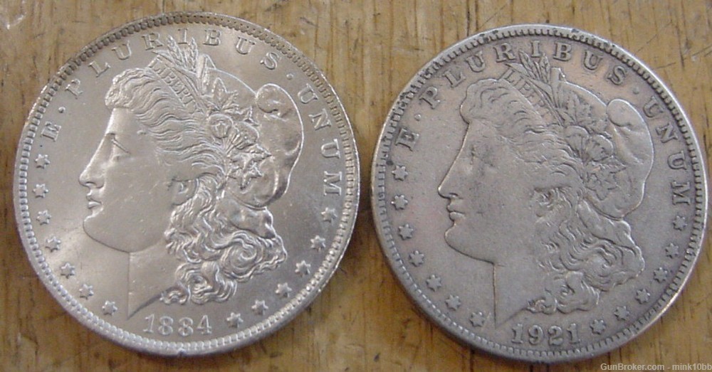 1884-O- 1921-S Morgan Silver Dollars 4-22-img-0