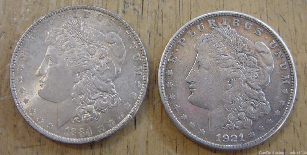 1884 - 1921-S Morgan  Silver Dollars 4-23-img-0