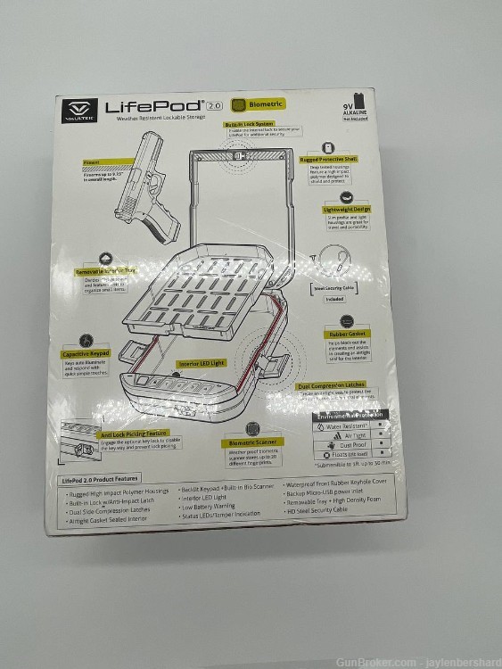 Vaultek LifePod 2.0 Biometric BLP20-BK *3 TOTAL* *$600 VALUE*-img-2